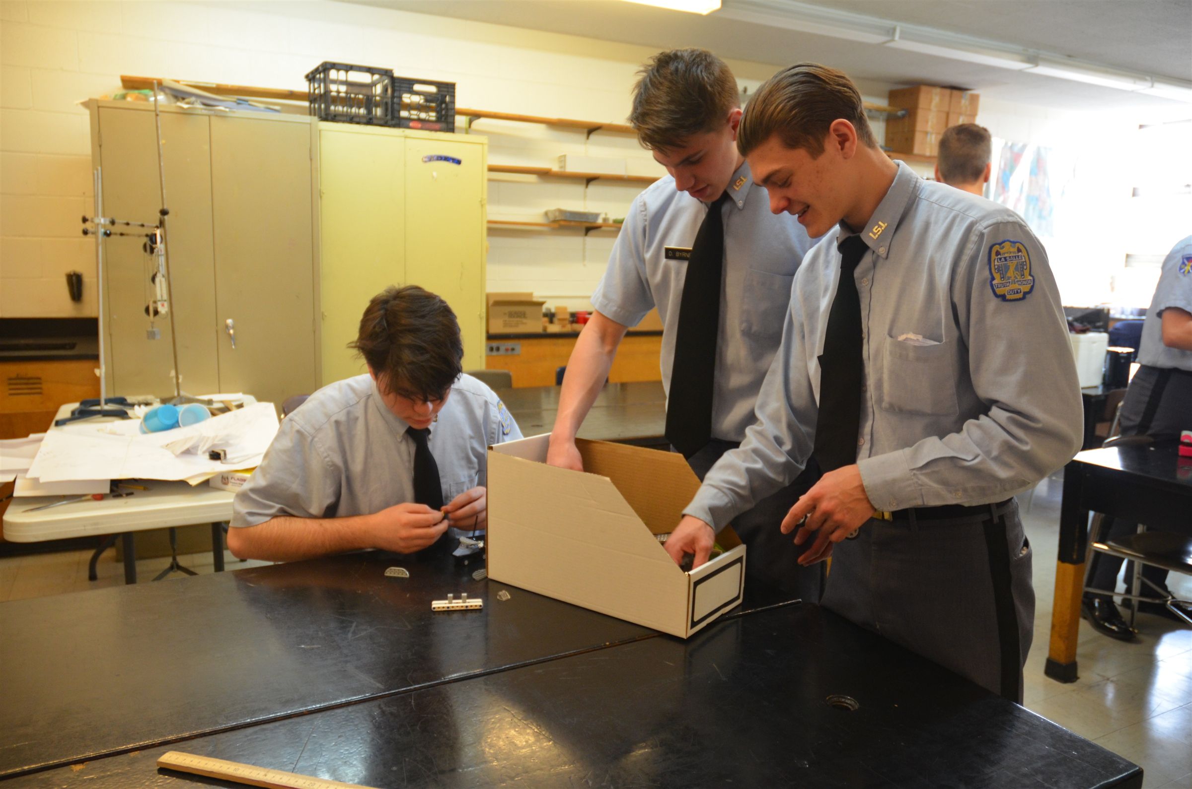students working on a project