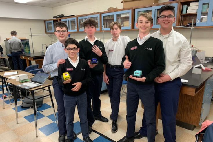 Students presenting their projects