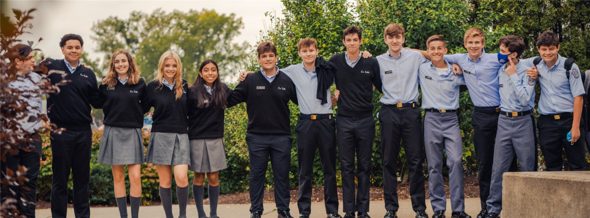 Students joining arms